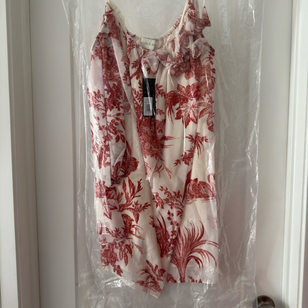 Sachin + Babi Katie One-Shoulder Dress in Cream and Rust Sizes XS and S NWT - Picture 4 of 8